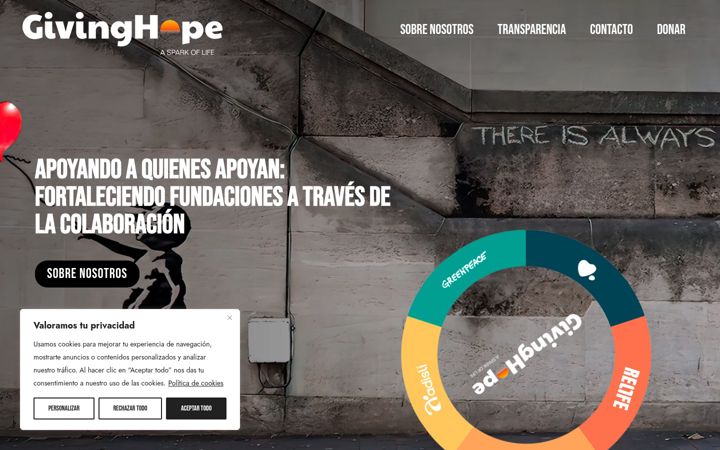 Screenshot of givinghope.es