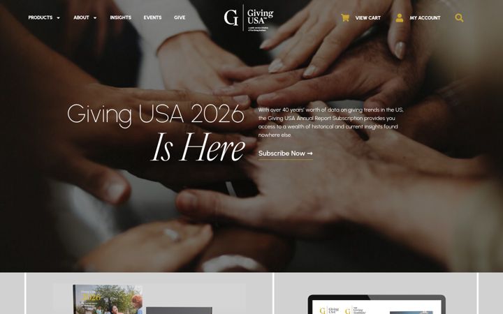 Screenshot of givingusa.org