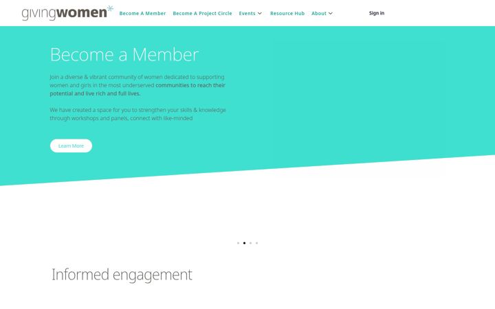 Screenshot of givingwomen.ch