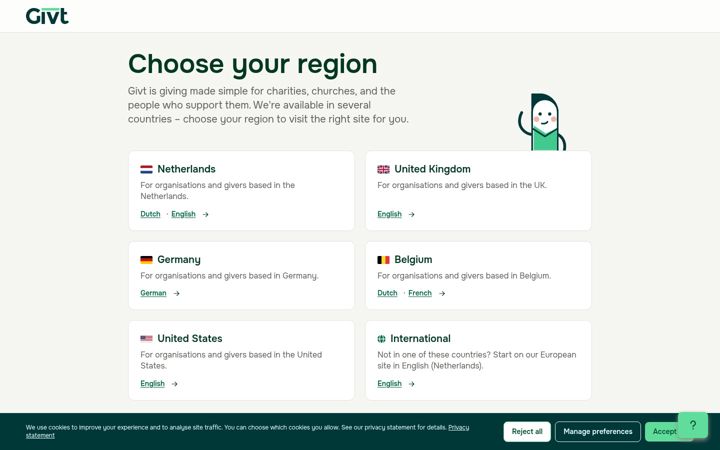 Screenshot of givt.app