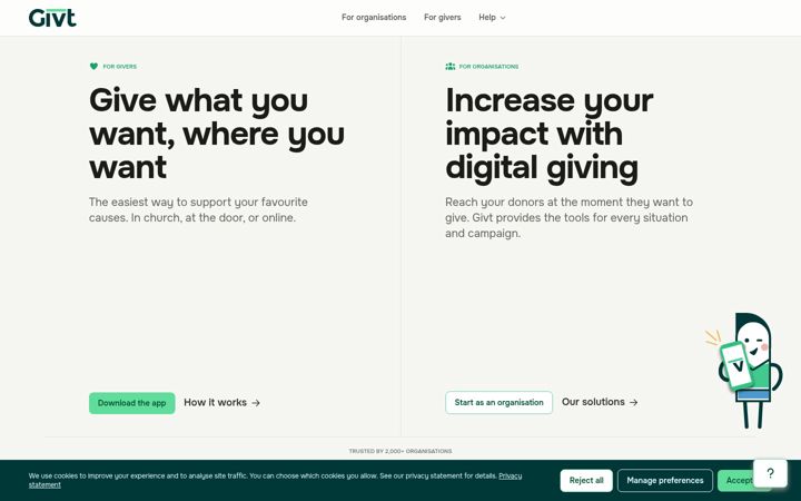 Screenshot of givt.co.uk