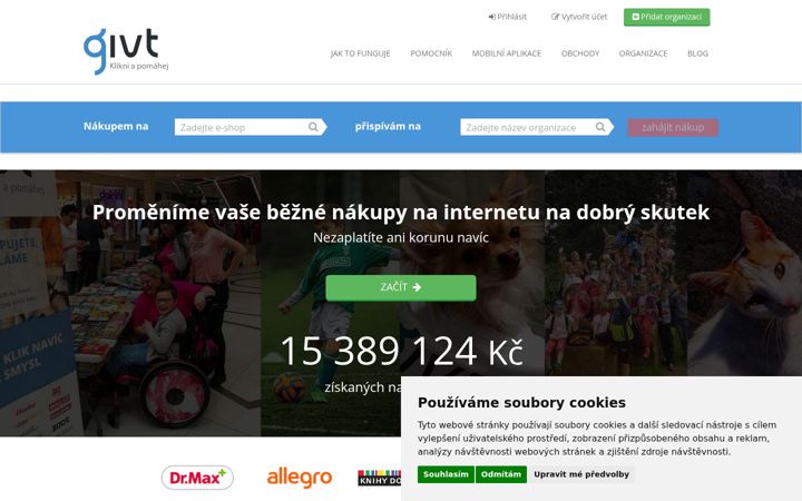 Screenshot of givt.cz