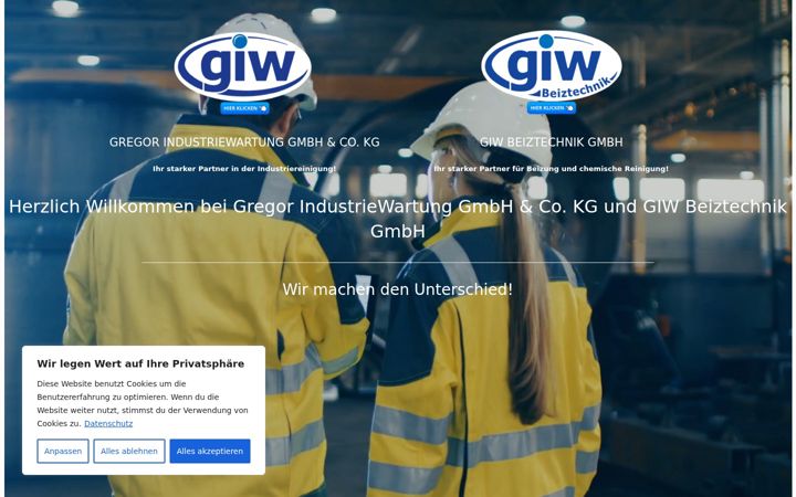 Screenshot of giw-net.de