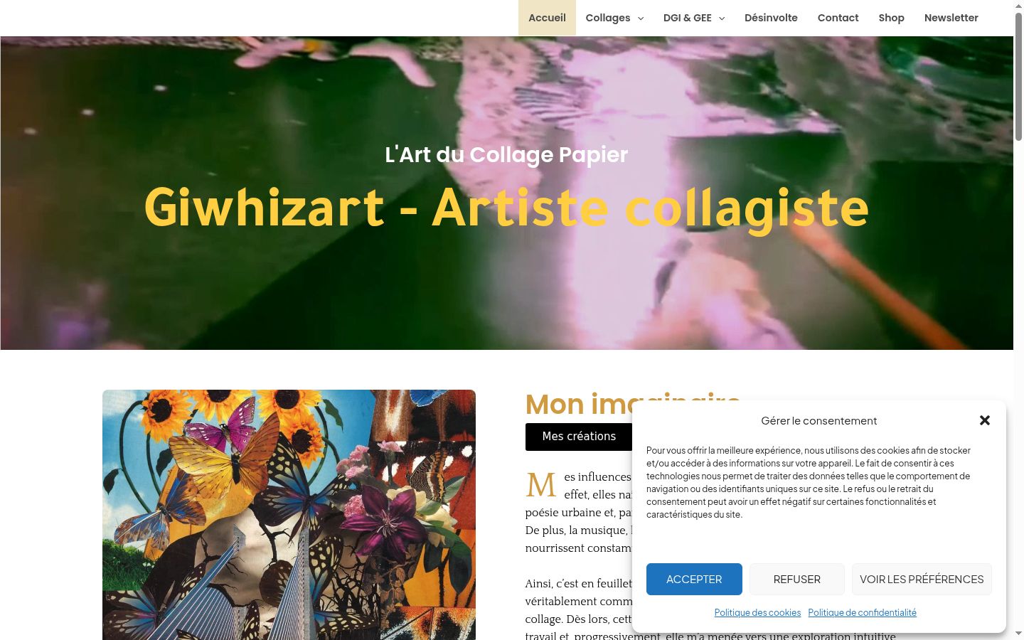 Screenshot des Einwilligungsbanners vor jeglicher Interaktion
