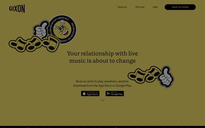 Screenshot of gixonapp.com
