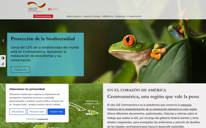Screenshot of gizcentroamerica.org