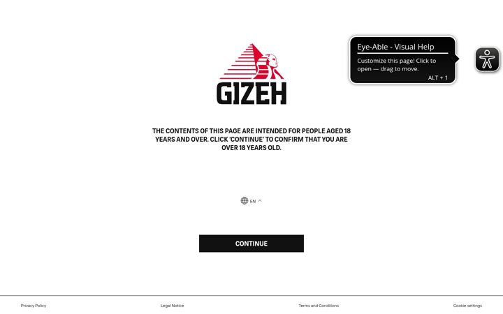 Screenshot of gizeh-online.com