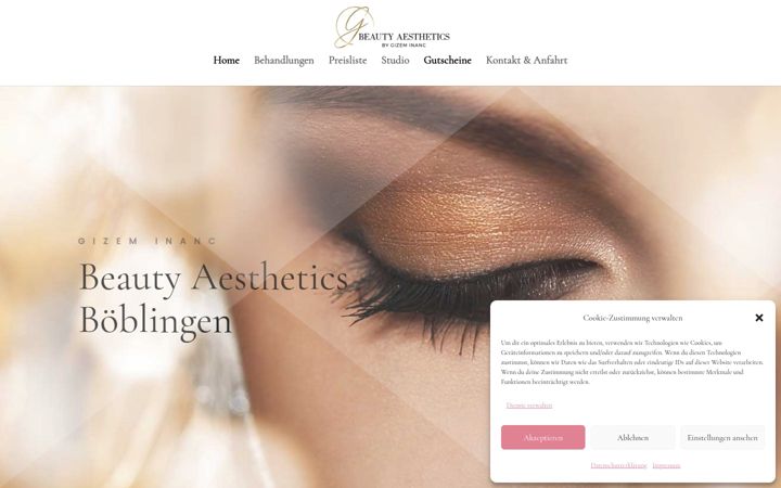 Screenshot of gizembeauty.de