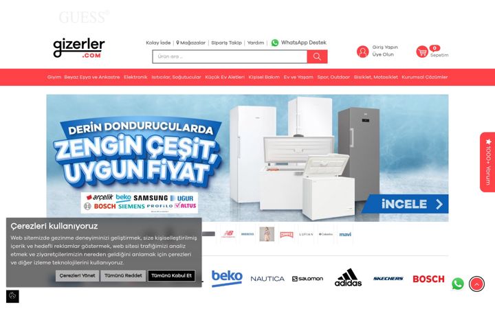 Captura de pantalla de gizerler.com