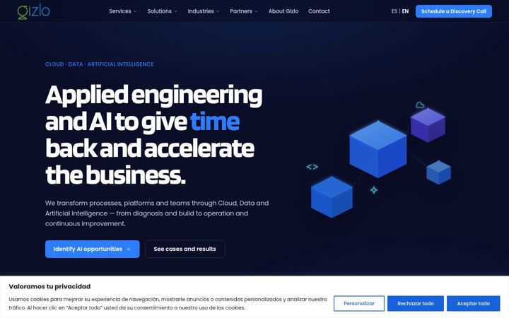 Screenshot of gizlocorp.com