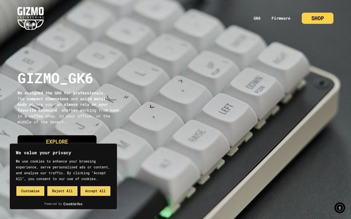 Screenshot of gizmo.engineering