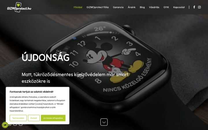 Screenshot of gizmoprotect.hu