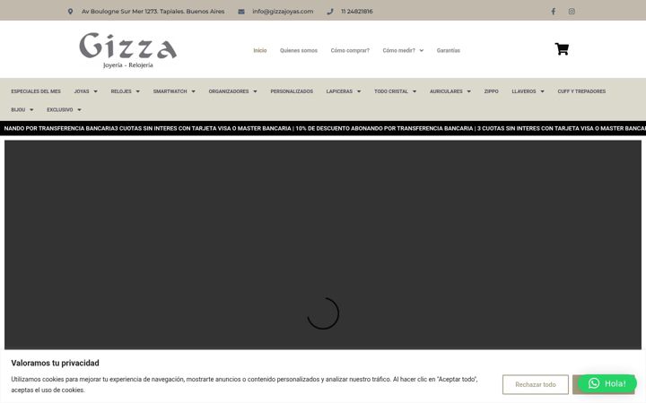 Screenshot of gizzajoyas.com