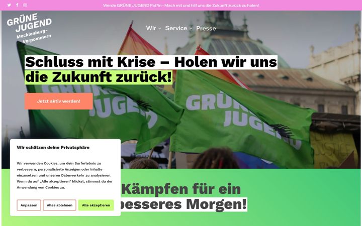 Screenshot of gj-mv.de
