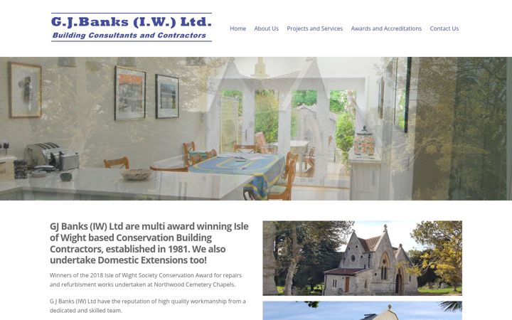 Screenshot of gjbanks.co.uk