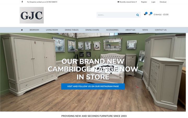 Screenshot of gjcfurniture.co.uk