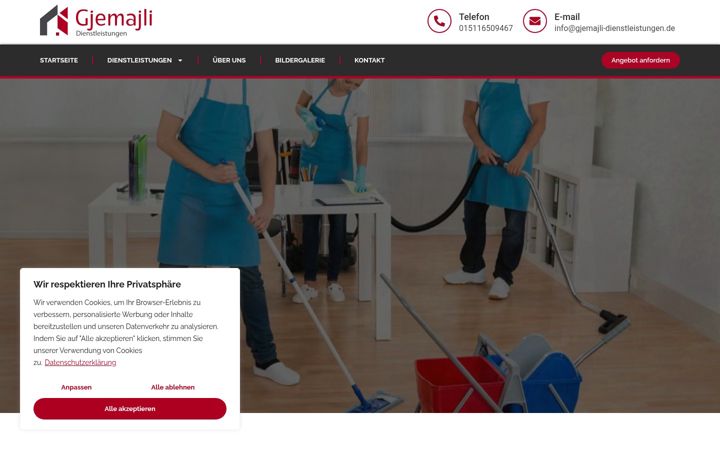 Screenshot of gjemajli-dienstleistungen.de