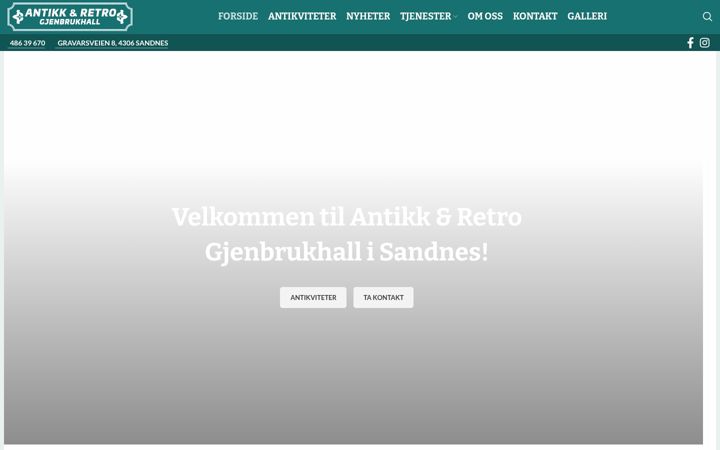 Screenshot of gjenbrukhall.no