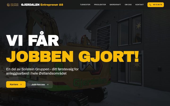 Screenshot of gjerdalenas.no