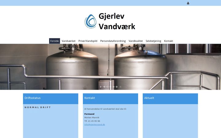 Screenshot of gjerlevvand.dk