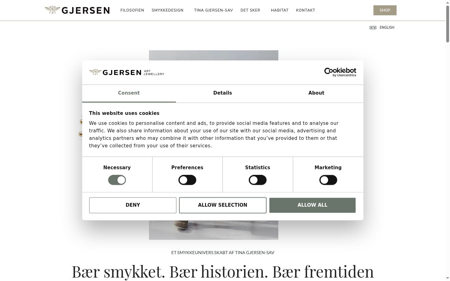 Screenshot van de toestemmingsbanner zoals getoond vóór enige interactie