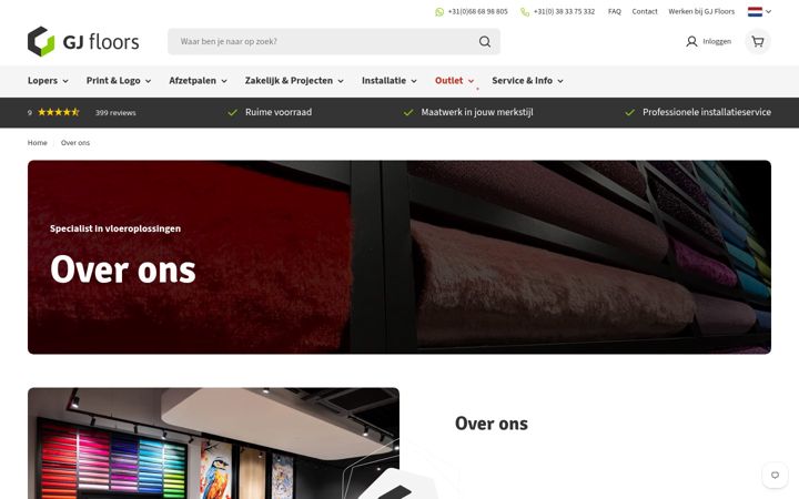 Screenshot of gjfloors.nl