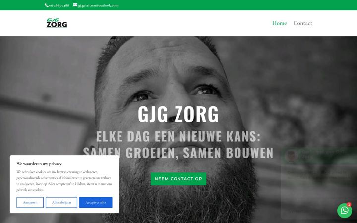 Screenshot of gjg-zorg.nl