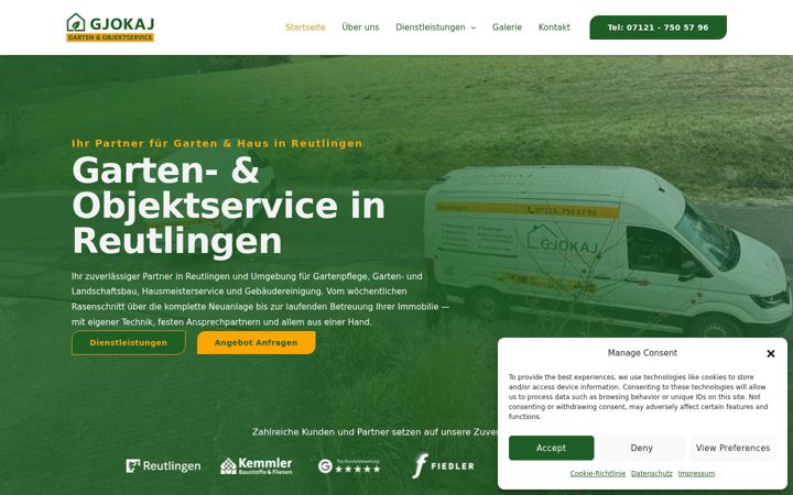 Screenshot of gjokaj-objektservice.de