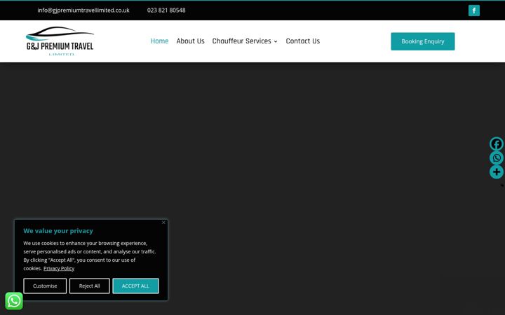 Screenshot of gjpremiumtravellimited.co.uk