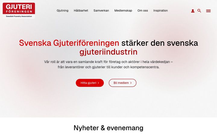 Screenshot of gjuteriforeningen.se