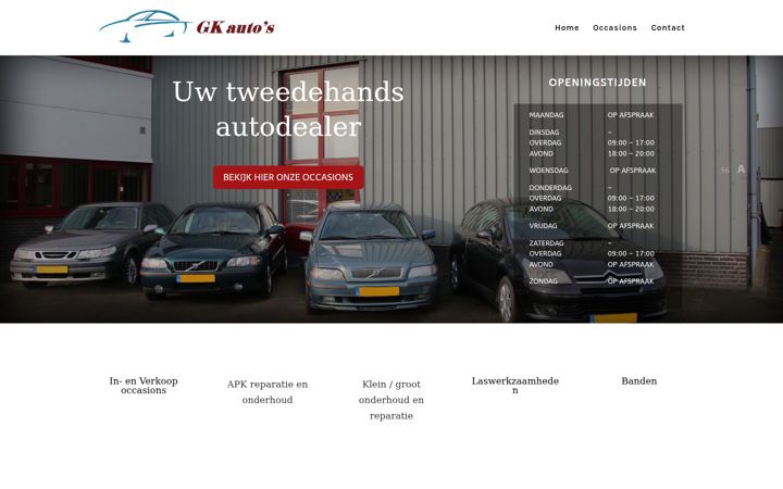 Screenshot of gk-auto.nl
