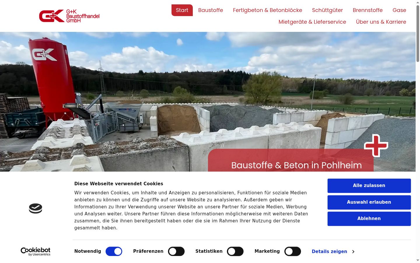 Skjermbilde av samtykkebanneret slik det vises før noen interaksjon