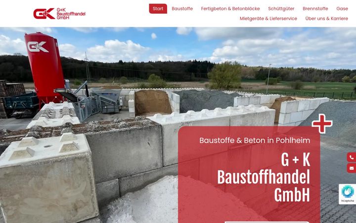 Screenshot of gk-baustoffhandel.de