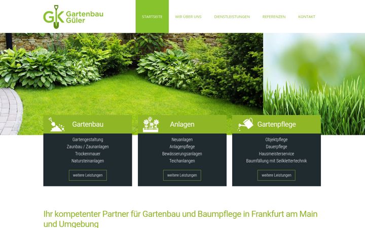 Screenshot of gk-gartenbau-gueler.de