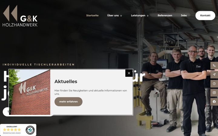 Screenshot of gk-holzhandwerk.de
