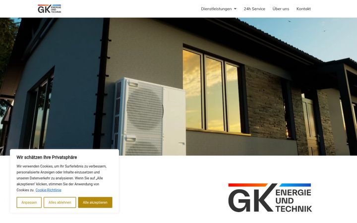 Screenshot of gk-sanitaer-heizung.ch
