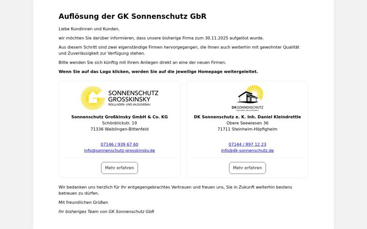 Snímek obrazovky gk-sonnenschutz.de