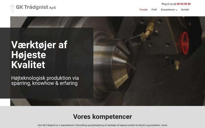 Screenshot of gk-traadgnist.dk