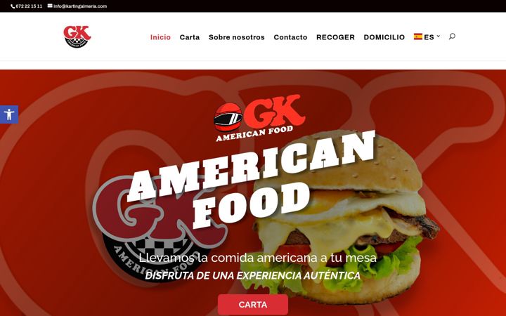 Screenshot of gkamericanfood.com