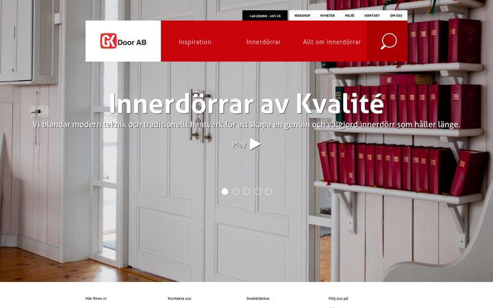 Screenshot of gkdoor.se