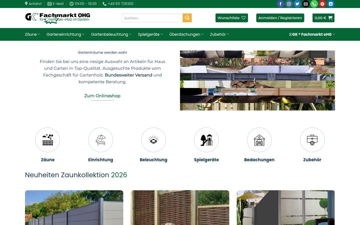Screenshot of gkfachmarkt-shop.de