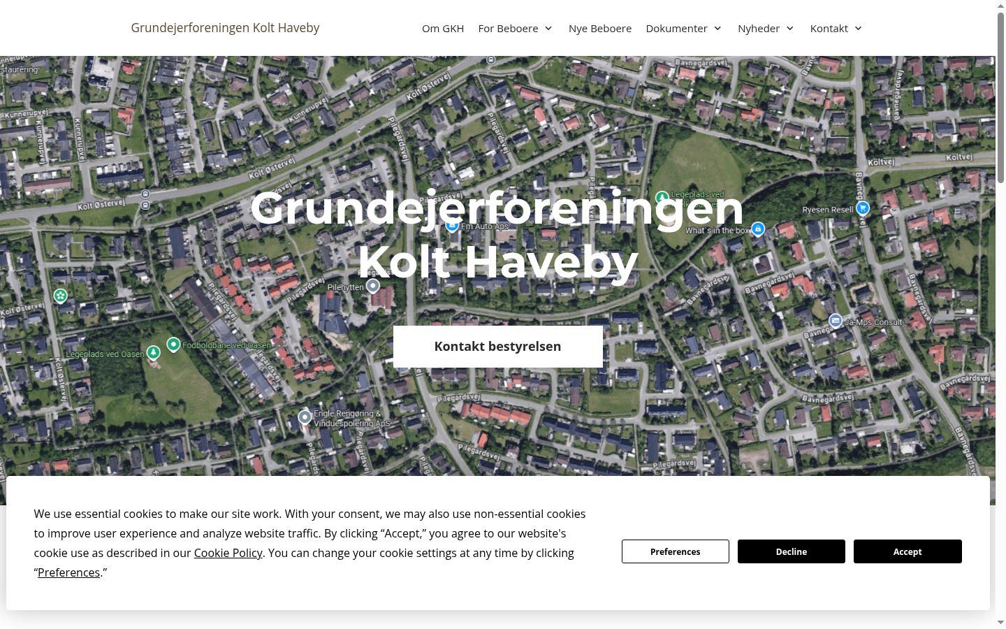 Screenshot des Einwilligungsbanners vor jeglicher Interaktion