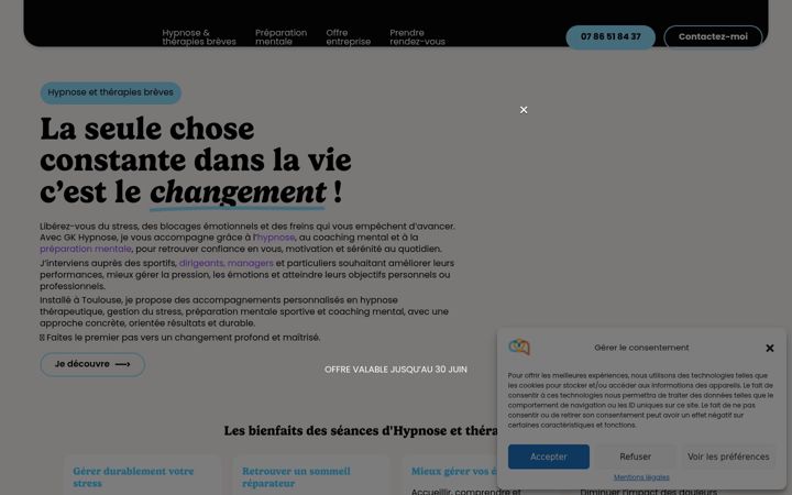 Screenshot of gkhypnose.fr