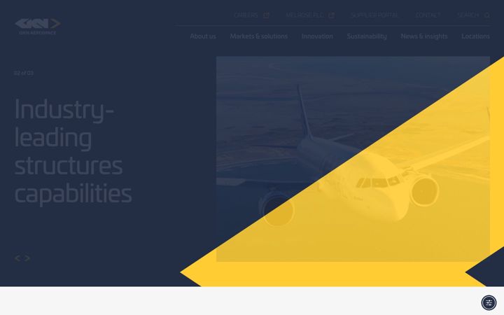 Screenshot of gknaerospace.com