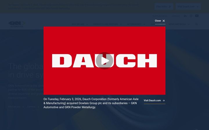 Screenshot of gknautomotive.com