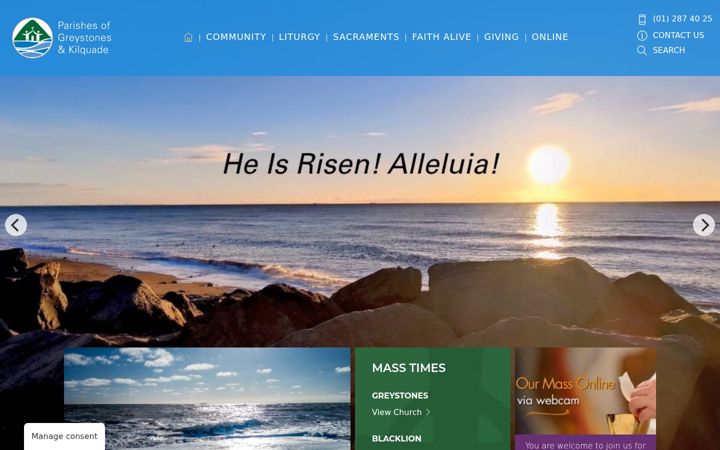 Screenshot of gkpastoralarea.ie
