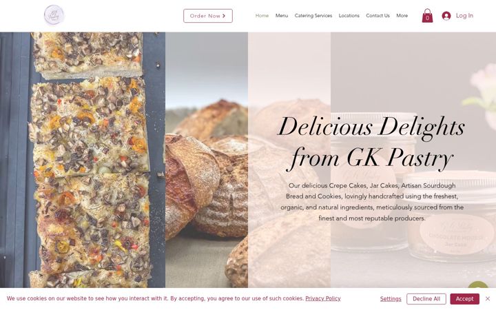 Képernyőkép: gkpastry.com