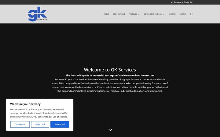 Screenshot of gkservices.co.uk