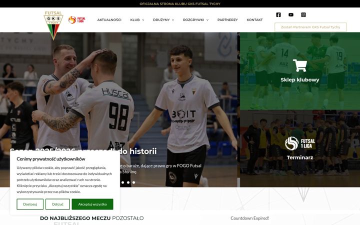 Screenshot of gksfutsaltychy.pl