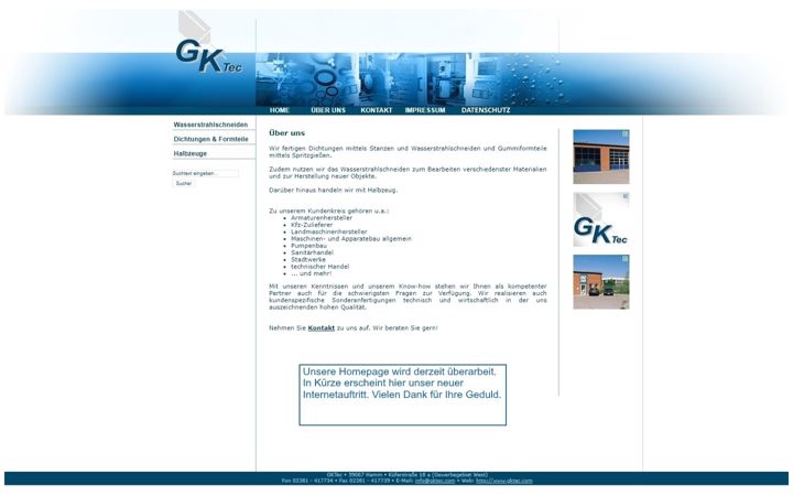 Screenshot of gktec.com